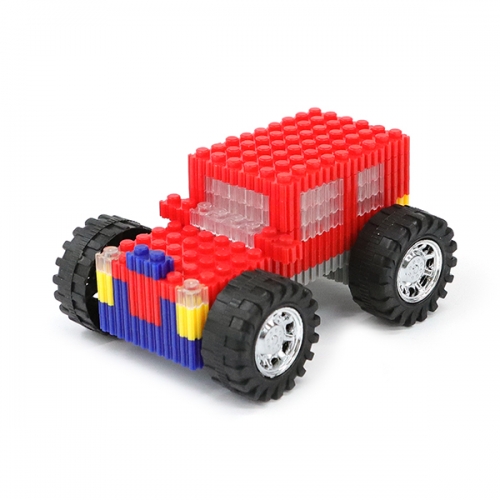 정인아트 블럭(8mm) SUV 스포츠카 만들기 1인set - 빨강