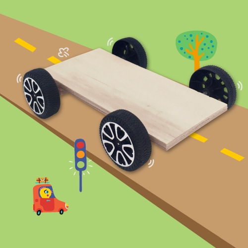 나무 자동차 장난감  DIY 나무판 바퀴 세트