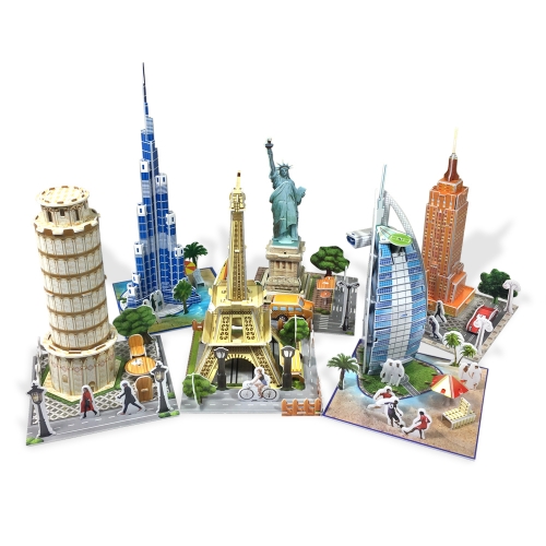 3D 입체퍼즐  세계 여러 나라 종이 건축물 조립 모음