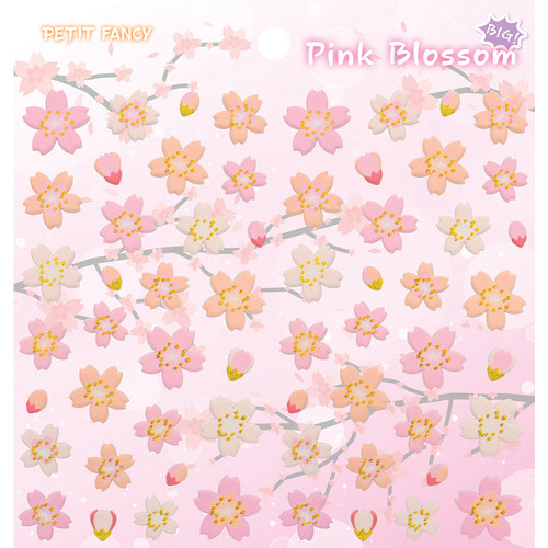 DA5435 Pink Blossom 핑크 블라썸 쁘띠팬시 다이어리 캘린더 계절 시즌 봄 벚꽃 꽃 스티커