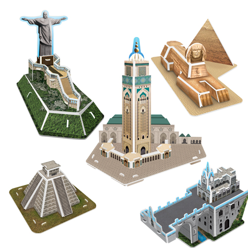 세계 유명 미니 건축물 시리즈 4 - 남미/아프리카 (중복 - 미노출)