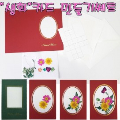 압화카드만들기/마가렛시즌new1, 누름꽃카드만들기 체험패키지,꽃카드,참여수업
