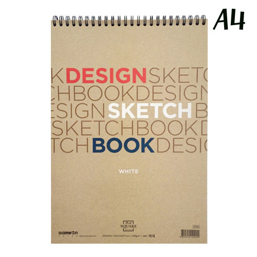 아트스퀘어 백색A4 디자인스케치북  (200g 20매)
