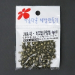 JWA43-비드탭(구멍형) 4mm_신주도금 6g/수량 90~110개