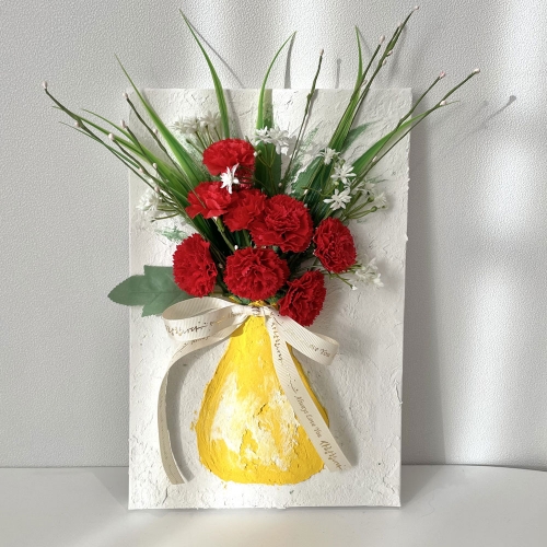하비코 스컬프쳐 페인팅으로 카네이션 꽃 액자 만들기 DIY 패키지 세트 방과후 집콕 홈콕 놀이