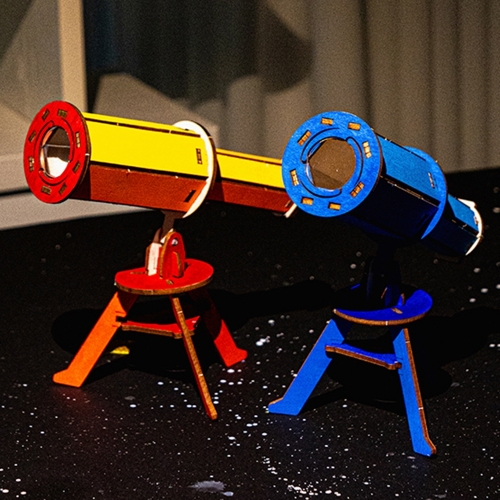 MDF 천체망원경 만들기 미술키트 초등공예재료수업 체험장난감만들기 과학