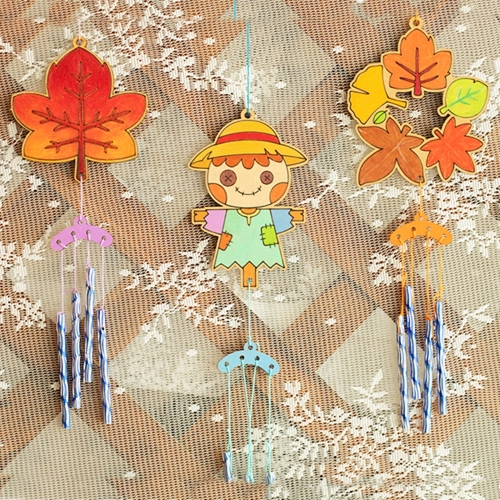 가을 풍경만들기 튜브벨 초등미술 DIY키트 꾸미기 코스모스 낙엽 허수아비