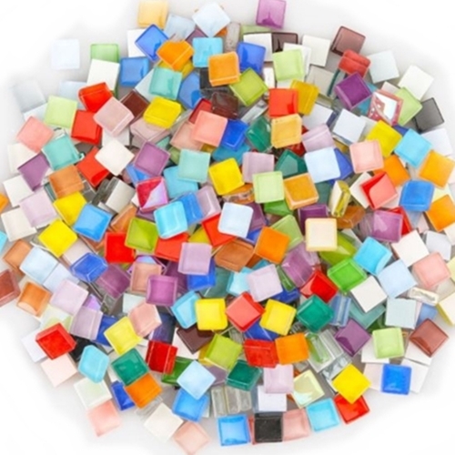 칼라타일비즈 50g 1cm 사각타일 타일공예 색상혼합 만들기재료 타일조각