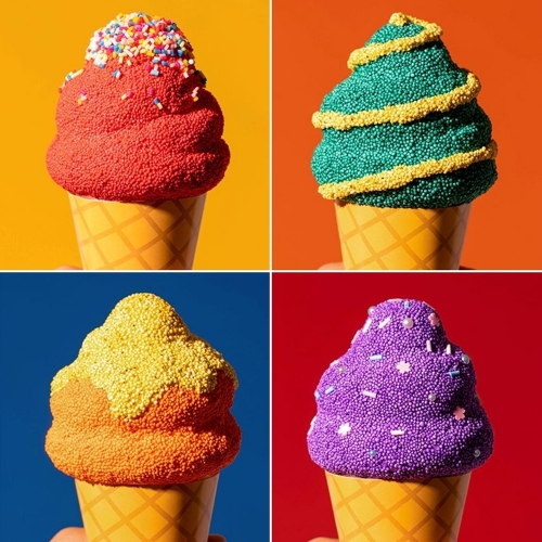 클레이 아이스크림 콘 만들기 (4인용) 여름만들기 아이스크림콘만들기 초등집콕놀이 퍼포먼스미술 4인용만들기재료