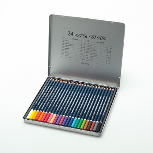 넥스프로24색 수채  목색연필(틴케이스)