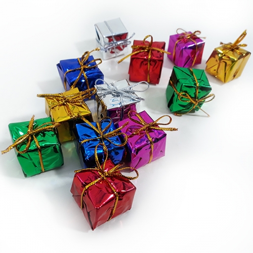 크리스마스 선물 상자 모형 (2.5 X2.5cm 12개)