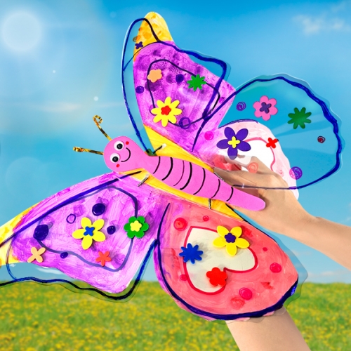 만들기 EVA 꽃 스티커 입체 나비 날개 (3인용)