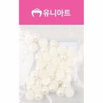 1000 반쪽진주 꽃 10mm 진주색