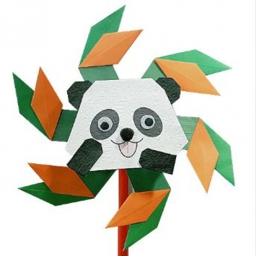 팬더 바람개비 종이접기 만들기