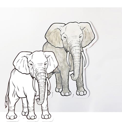 [아티바바]칼라링보드 코끼리