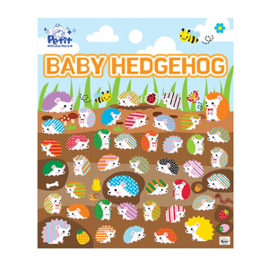 DA5617 BABY HEDGEHOG 베이비 헤지호그 고슴도치 쁘띠팬시 캐릭터 동물 스티커 다이어리 유아 캐스팅 고슴도치