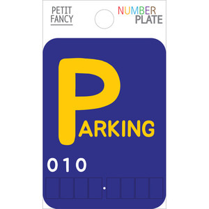 DA7034 number Plate (블루parking) 쁘띠팬시 주차 번호판 전화 휴대폰 주정차 넘버 플레이트