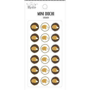 DA5282 미니도치(씰) 쁘띠팬시 유아 다이어리 캐릭터 동물 고슴도치 원형 씰 스티커
